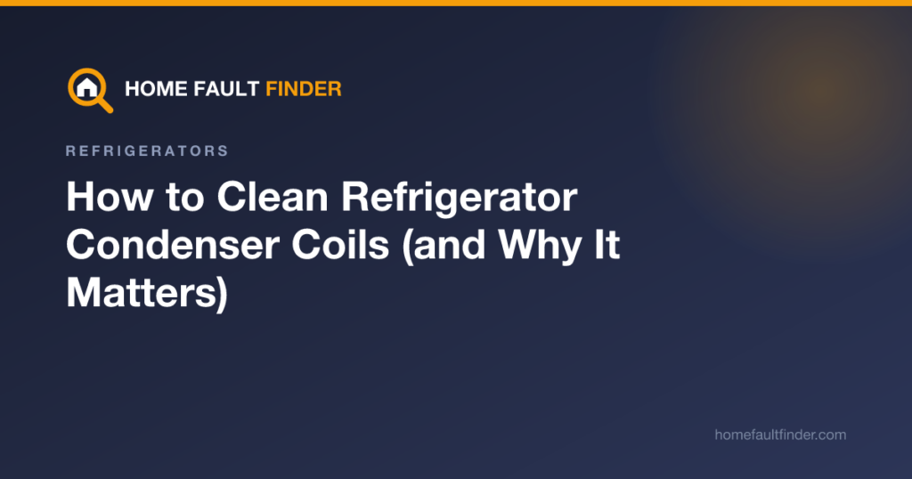 How to Clean Refrigerator Condenser Coils (and Why It Matters)