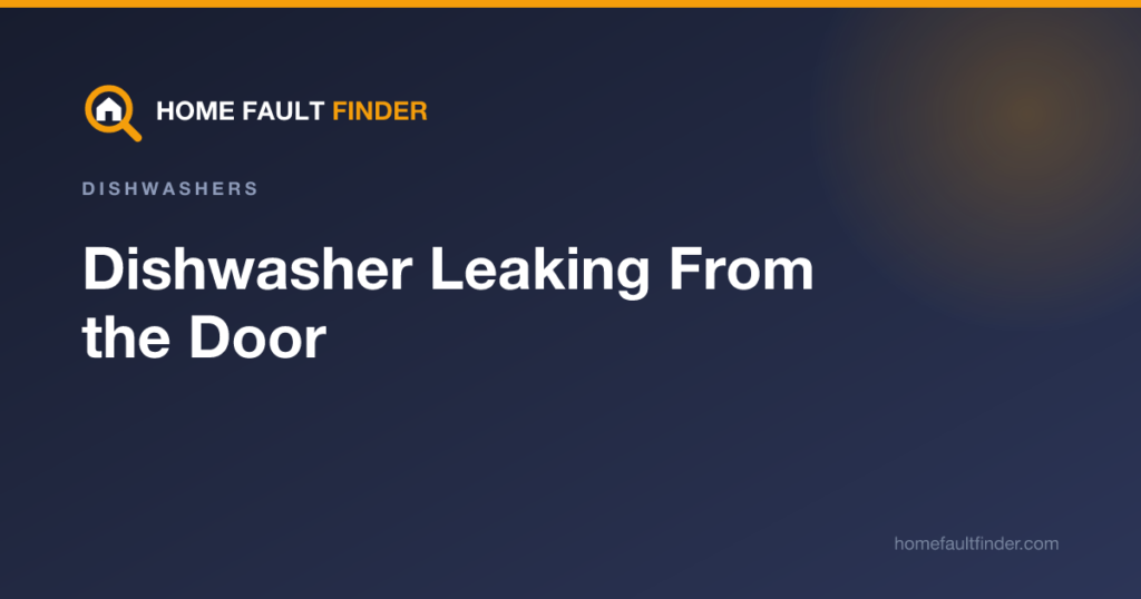 Dishwasher Leaking From the Door: How to Find and Fix It