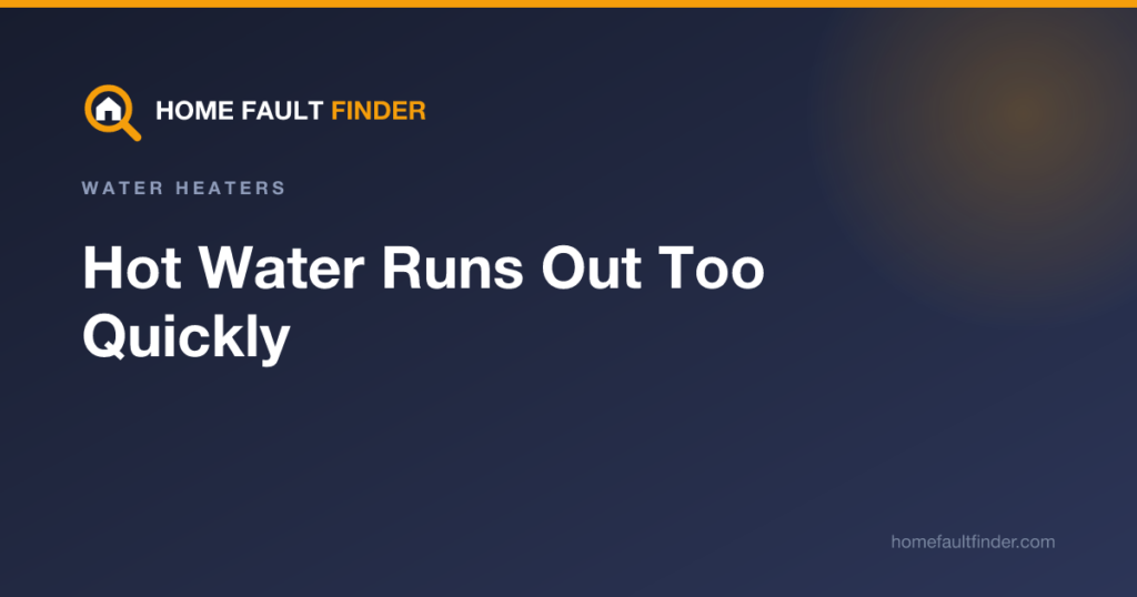 Hot Water Runs Out Too Quickly: What to Check