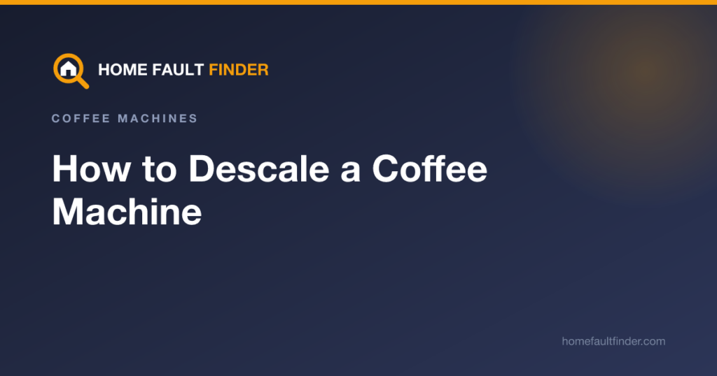 How to Descale a Coffee Machine