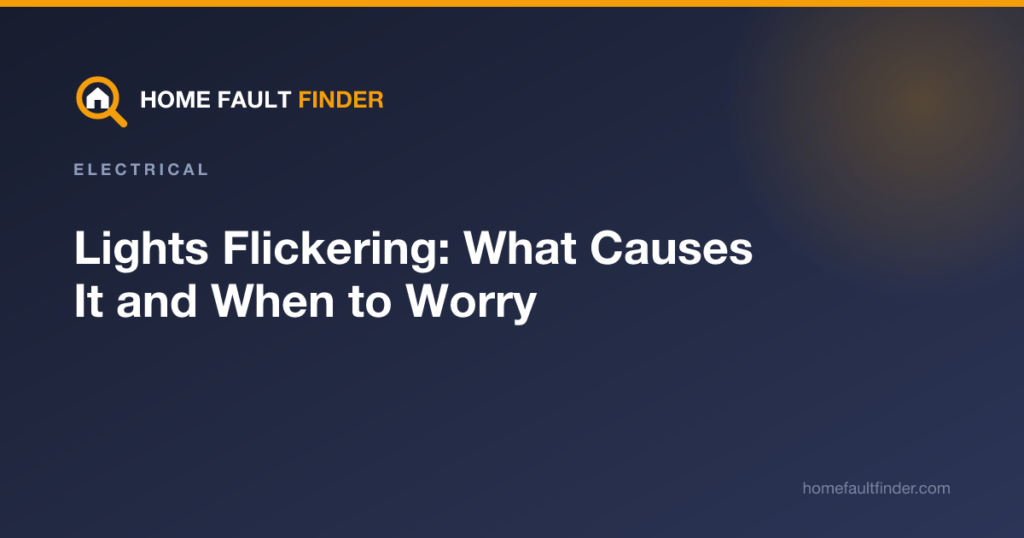 Lights Flickering: What Causes It and When to Worry