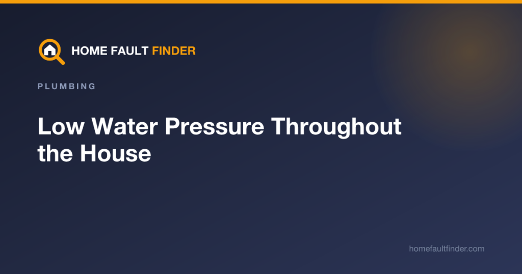 Low Water Pressure Throughout the House: What to Check