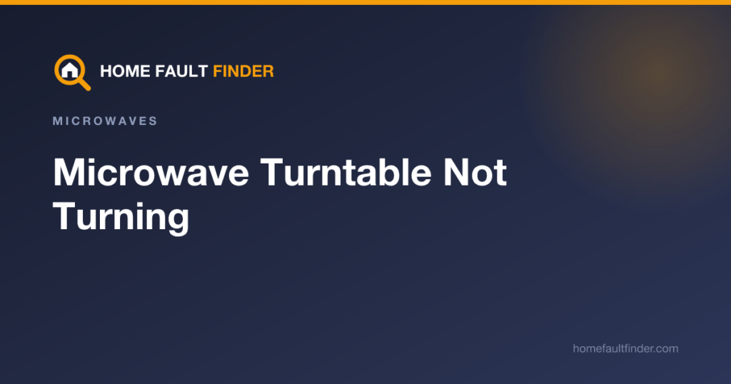Microwave Turntable Not Turning: How to Fix It