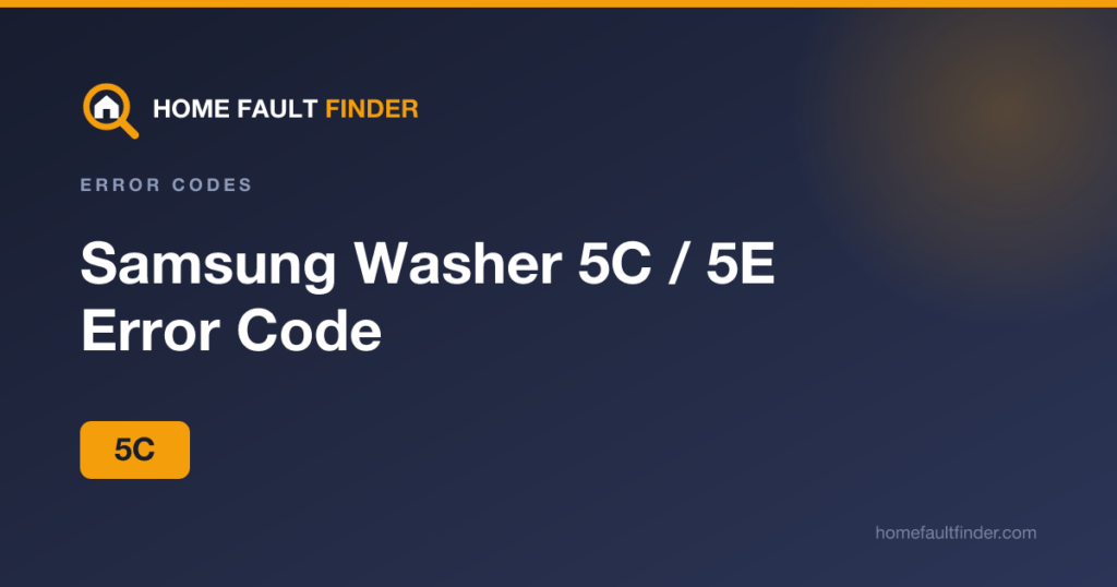 Samsung Washer 5C / 5E Error Code: Drain Problem Explained