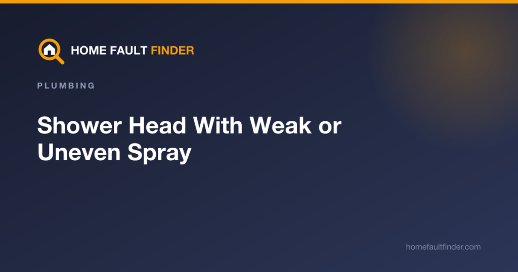 Shower Head With Weak or Uneven Spray: How to Fix It