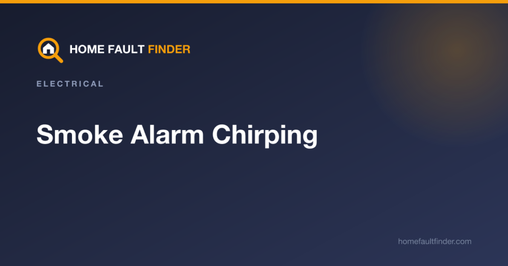 Smoke Alarm Chirping: How to Make It Stop Properly