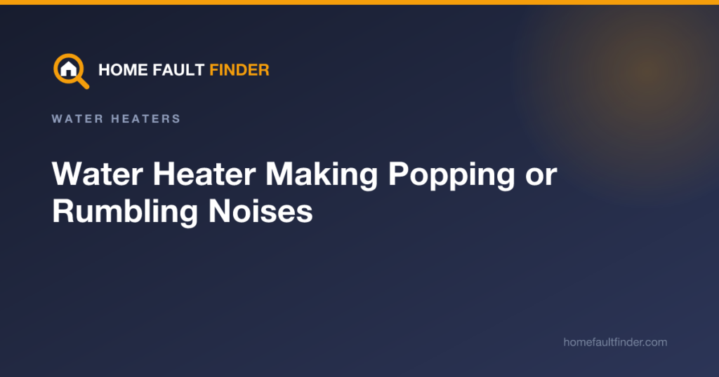 Water Heater Making Popping or Rumbling Noises: What It Means