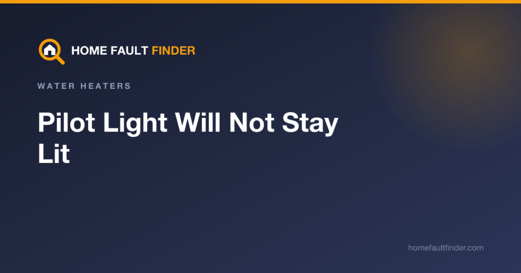 Pilot Light Will Not Stay Lit: What to Check