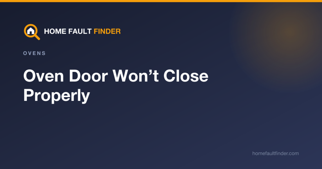 Oven Door Won’t Close Properly