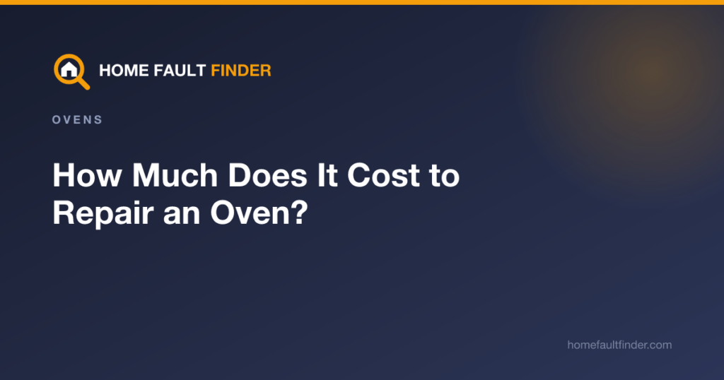 How Much Does It Cost to Repair an Oven?