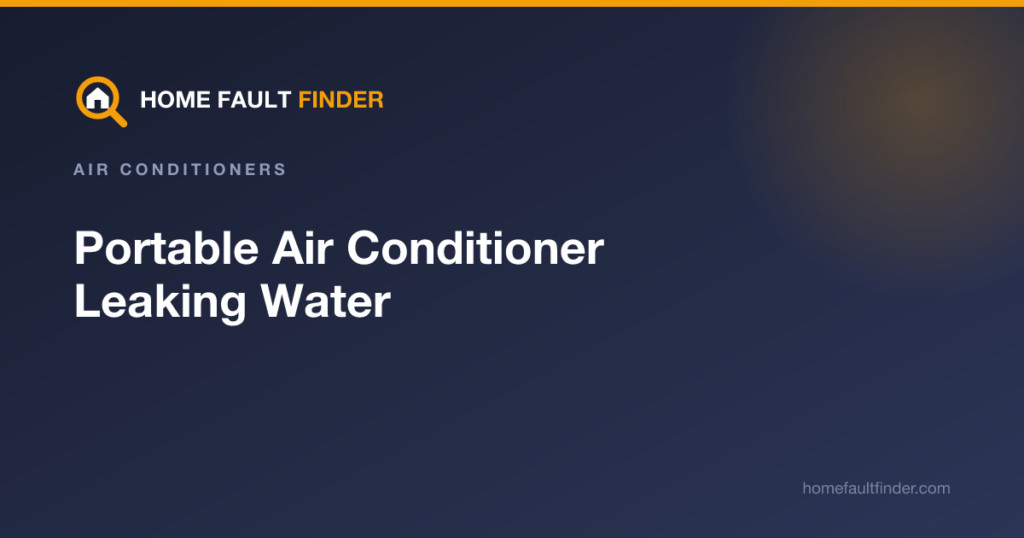 Portable Air Conditioner Leaking Water