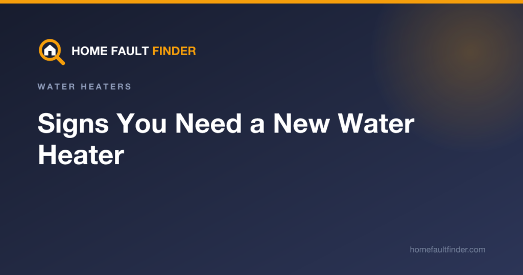 Signs You Need a New Water Heater