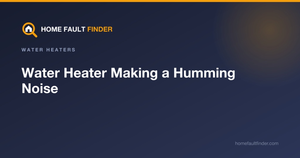Water Heater Making a Humming Noise