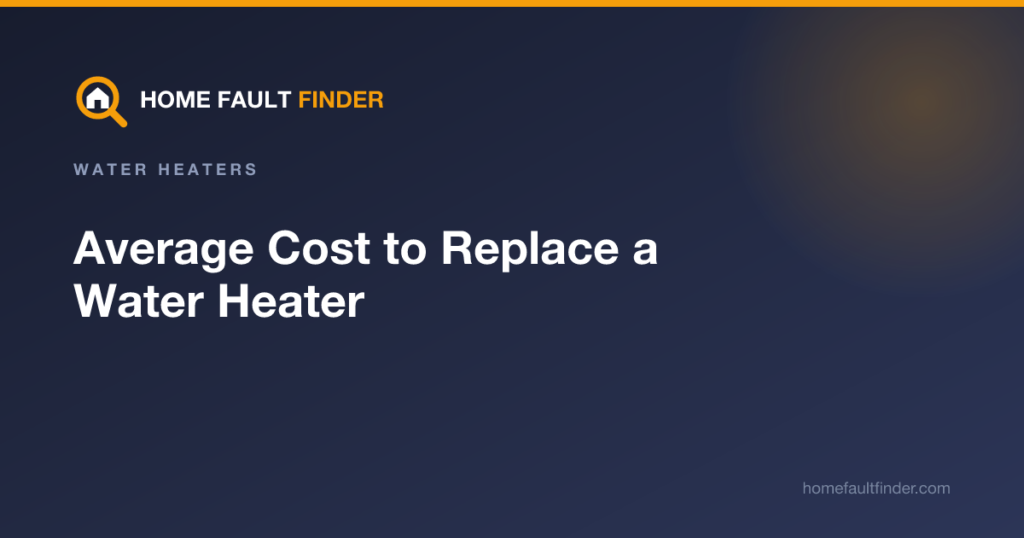 Average Cost to Replace a Water Heater