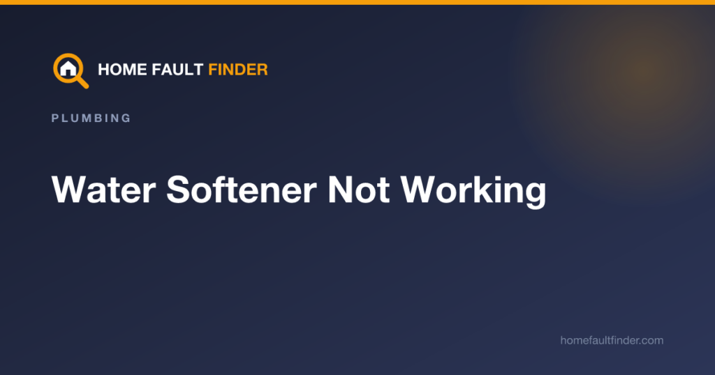 Water Softener Not Working: How to Diagnose It
