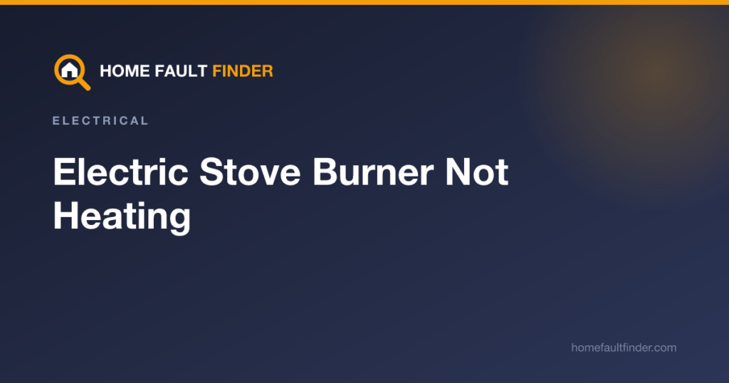 Electric Stove Burner Not Heating