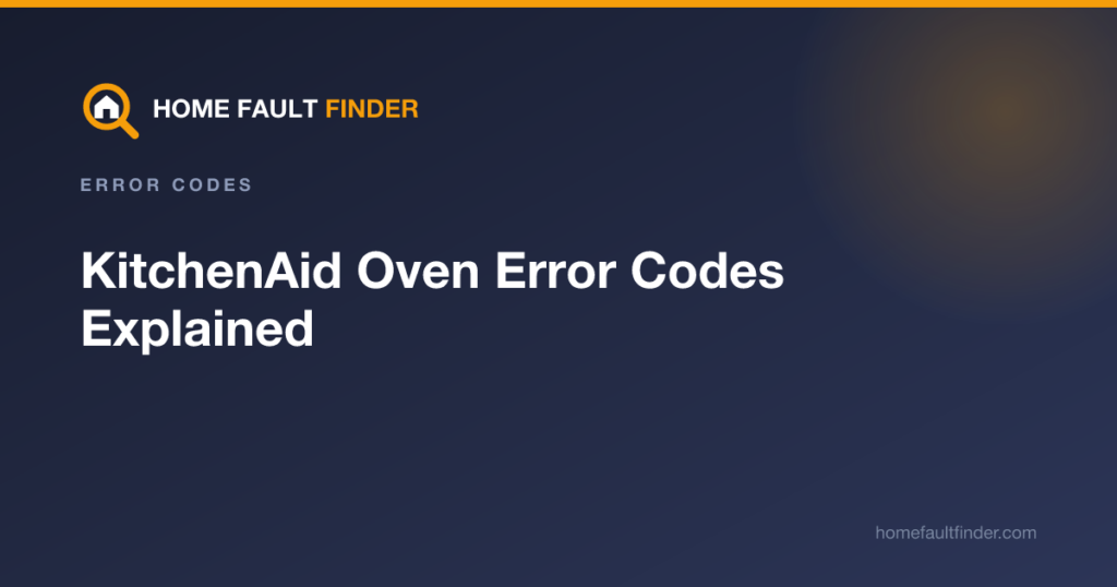 KitchenAid Oven Error Codes Explained