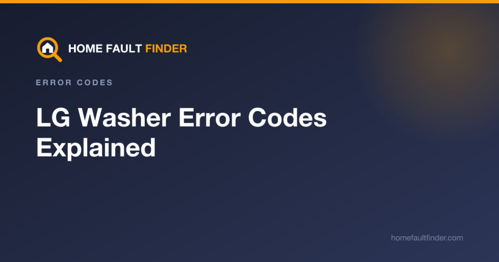 LG Washer Error Codes Explained